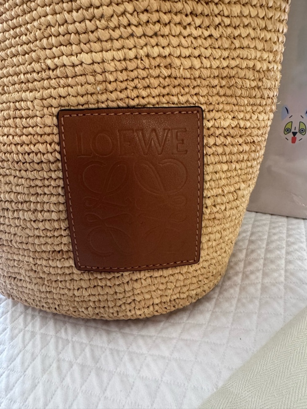 Loewe Raffia Slit Bucket Tote - Picture 5 of 11